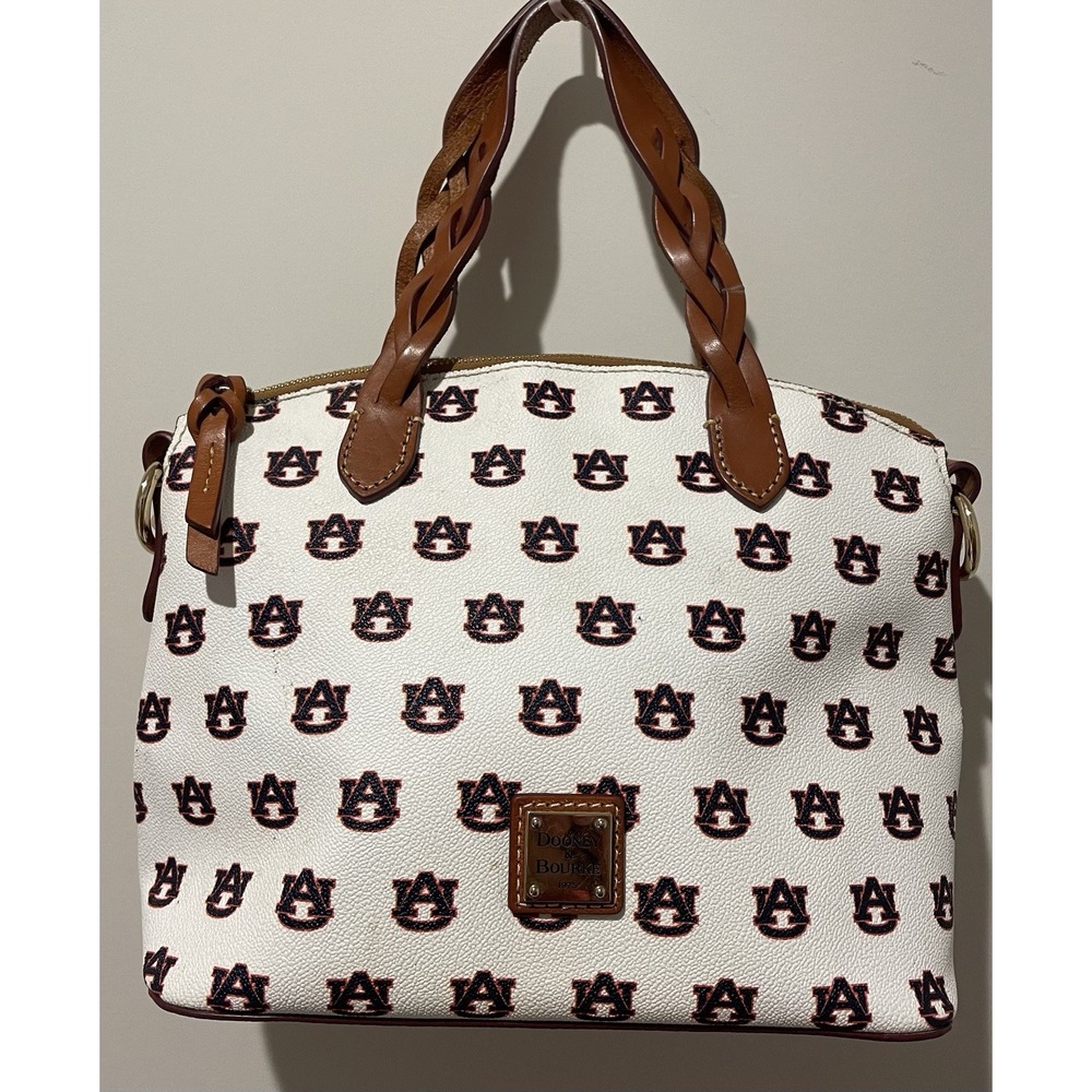 Dooney & Bourke Celeste Purse Crossbody Satchel Auburn Tigers University White